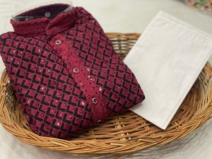 パジャマインドのサプライヤーとのホット販売結婚披露宴カジュアルウェアレーヨンデザインレプトンメンズトラディショナル & ヘビークルタ - Product Image 3