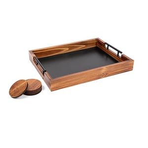 Plateau de service en bois fait main au design personnalisé Plateau de table en bois d'acacia design - Product Image 1