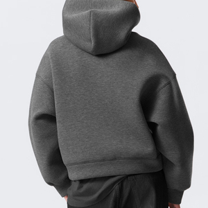 เสื้อฮู้ดแขนยาวสำหรับผู้หญิงเสื้อฮู้ดลำลอง/เสื้อมีฮู้ดแบบสวมหัวผ้าฟลีซตัวใหญ่โอเวอร์ไซส์ของ2026 - Product Image 2