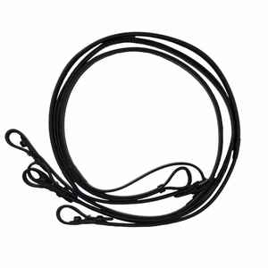 Brida Weymouth de alta calidad con banda ancha caída charol sueco Noseband riendas dobles productos de caballo con forro de un lado - Product Image 3