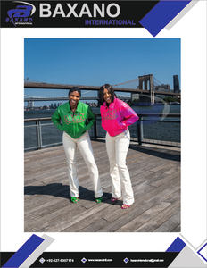 Alpha pour femmes |   Kapa |   Blouson universitaire Alpha en cuir PU vert personnalisé pour sororité, respirant, coupe-vent, vêtement d'extérieur d'hiver - Product Image 6