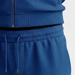 Survêtement pour homme en polyester doux avec fermeture éclair élégante, poignets côtelés, adapté à un usage quotidien, séances de sport décontractées, tenue de sport - Product Image 5