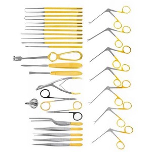 Juego de timpanoplastia de 104 Uds., herramientas de Cirugía de microoído Ent de acero inoxidable alemán, instrumentos quirúrgicos básicos certificados CE Manual - Product Image 1