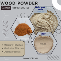 NOUVELLE Poudre de Bois Mélangée pour la Production de Papier WPC et de Barquettes à Œufs, Exportation du Vietnam, Marque VDEX