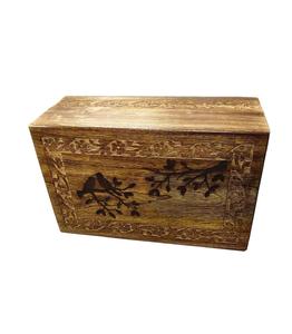 Decorative <b>Urns</b> Wooden <b>Urn</b> Ashes Storage Box Tree Design <b>Large</b> <b>Urn</b> Personalized Cremation For Ashes Handcrafted Mango Wood - Product Image 1
