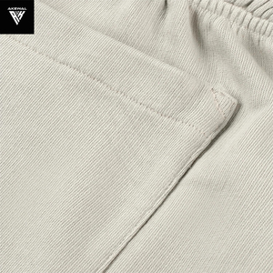 Personalizado 100% algodón corto de alta calidad Streetwear entrenamiento pantalones cortos de lana logotipo personalizado hombres Casual tejido francés Terry pantalones cortos de lana - Product Image 4