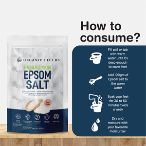 ORGANIC FIELDS 400g Sel d'Epsom Naturel en Cristaux Exfoliant Nettoyant Poudre Minérale Corporelle Aromatique - Product Image 6