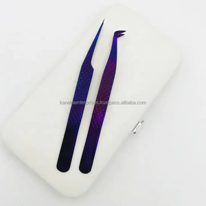 แหนบต่อขนตาแบบมืออาชีพ ป้องกันแม่เหล็ก ทำจากไทเทเนียมสแตนเลส ขนาด 12-14 ซม. รับทำโลโก้แบรนด์ส่วนตัว - Product Image 4