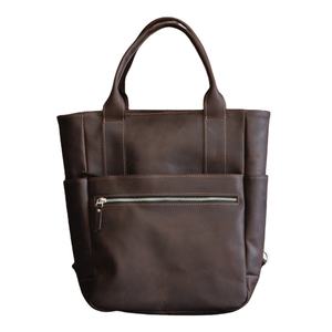 Custom Women Genuine <b>Leather</b> Bag Zipper Closure Shoulder Straps <b>Backpack</b> Convertible Water Resistant Fashion - Product Image 1