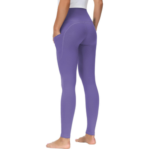 Otoño Invierno nuevas mallas de cintura alta para mujer de talla grande patrón sólido Push-up pantalones de entrenamiento de gimnasio con cintura elástica Leggings de Yoga - Product Image 5