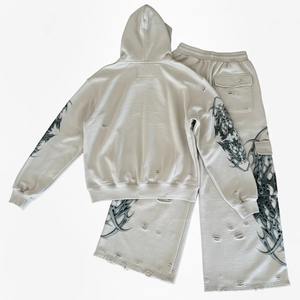 Chándal con Serigrafía Personalizada, Diseño Holgado de Moda, 100% Felpa de Algodón, Perfecto para Uso Diario, Unisex - Product Image 4