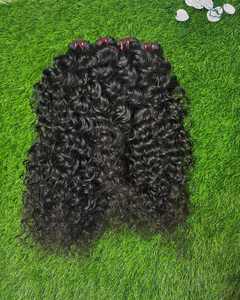 Extensiones de cabello de templo virgen indio Premium Paquetes dibujados dobles naturales - Product Image 1