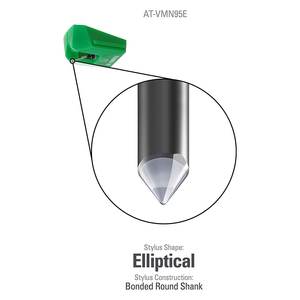 Stylet de remplacement vert VMN95E pour platine Audio-Technica SÉRIE VM95 (produit audio et auditif) - Product Image 3