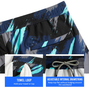 <b>Men's</b> Trendy Casual <b>Denim</b> <b>Shorts</b> with <b>Elastic</b> <b>Waist</b> Quick Dry Gym & Training Apparel Front Logo Woven Streetwear Clothing - Product Image 3