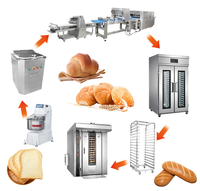Prix d'usine, ensemble complet de machine à pain, four de boulangerie professionnel, solution tout-en-un, équipement de boulangerie