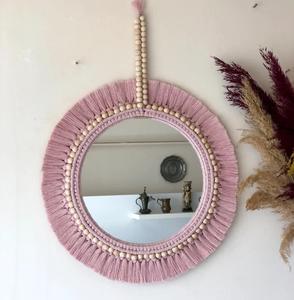 Cheap Price Macrame Cotton <b>Hanging</b> <b>Mirror</b> Antique Decorative <b>Wall</b> <b>Mirrors</b> Bamboo Crafts <b>Wall</b> Mounted <b>Mirrors</b> Decor - Product Image 1