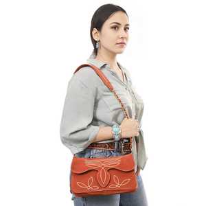 Botte en cuir suédé cousu sac à bandoulière femmes Cowgirl cheveux sur la main sac d'outillage pour les femmes personnaliser taille portefeuille en cuir véritable - Product Image 3