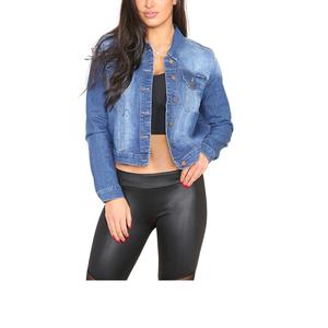 High Quality Women's <b>Long</b> Sleeve Casual <b>Denim</b> <b>Jacket</b> Distressed Stretchy Button Jeans <b>Jacket</b> In Cotton Export From BD Supplier - Product Image 4