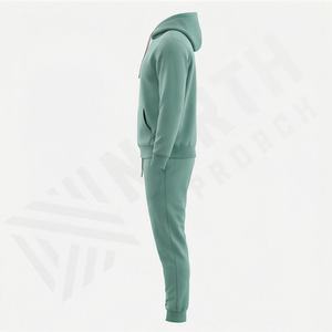 Fournisseur de survêtements de mode streetwear pour hommes, logo personnalisé imprimé, sweat-shirt à capuche, ensemble de course, molleton de coton respirant, kit de sport athlétique - Product Image 3