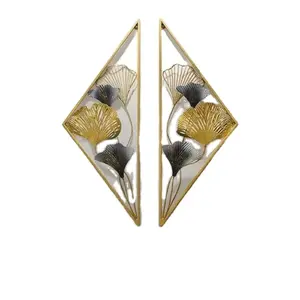 2023 Hot Sale Products Modern Design Metal Triangular Combo of Aesthetic Wall Decor Art For Bed Dining Living Room Background