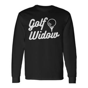 T-shirt a maniche lunghe Golf Widow, simpatica maglietta da golfista per mamma - Product Image 1