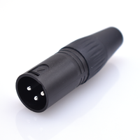 Équipement Audio Vidéo Professionnel Cannon Plug 3-Core XLR Mâle et Femelle Connecteur Audio à Broche en Cuivre Plaqué Argent