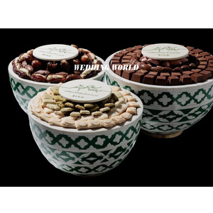 Se of Three Cuenco de chocolate de madera último diseñador Cuenco dulce hecho a mano última colección de Ramadán Cuenco de chocolate de madera - Product Image 1