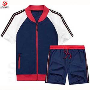 Streetwear personnalisés pour hommes Survêtements de sport T-shirt unisexe vierge Ensembles de shorts d'entraînement pour hommes 2 Pcs Survêtements courts - Product Image 4