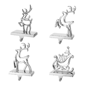 Soporte de media de Reno de plata de nuevo diseño, adorno de Navidad fundido a presión decorativo para el hogar para decoraciones festivas - Product Image 1