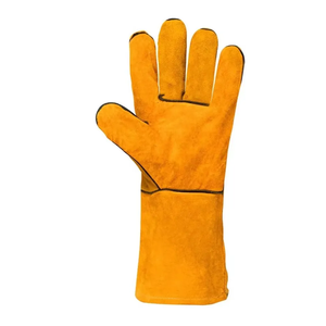Guante de soldadura de cuero de vaca resistente a altas temperaturas soldador especial guante de trabajo antiescaldado - Product Image 6