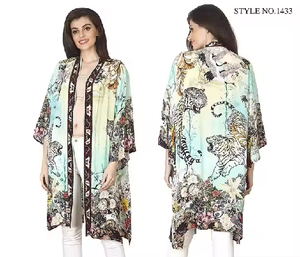 Venta al por mayor de chaquetas tipo kimono para mujer, ropa de abrigo ligera de moda para todo el año - Product Image 4