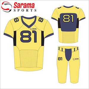 Uniforme de football américain Dernier maillot et short respirant imprimé Gridiron Jersey Uniform à vendre - Product Image 2