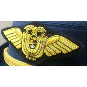 Usine personnalisée brodé aile Badge mode or Motif patchs vestes chapeaux-personnalisé en gros mode Badges - Product Image 1