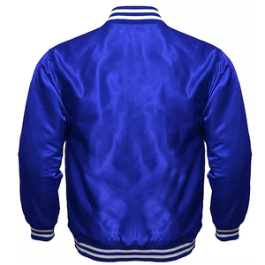 Veste de baseball en satin de haute qualité pour hommes, veste bomber universitaire personnalisée, fabrication en gros - Product Image 2
