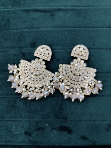 Venta caliente oro Vintage sombra cristal pendientes para mujer pendientes occidentales elegante estilo Vintage pendiente pantalla - Product Image 3