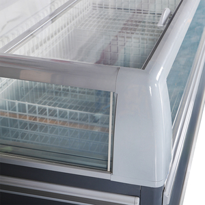 Congélateur îlot à porte coulissante en verre avec système de rail lisse pour aliments surgelés et crème glacée de supermarché - Product Image 6
