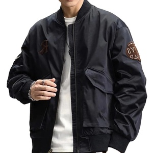 Ropa de calle Letterman chaquetas OEM fábrica diseño personalizado moda calle estilo bombardero chaquetas para hombres chaquetas al aire libre - Product Image 2