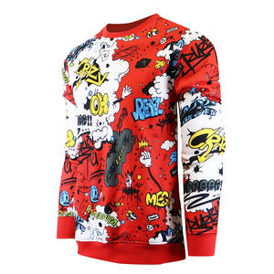 Sweat-shirt en molleton de coton pour homme, coupe classique, style hip-hop, streetwear décontracté, col rond, manches longues, imprimé 3D, hiver, éco-responsable - Product Image 1