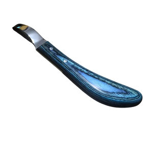 Bottes équitation protecteur réglable en acier chromé gauche et droite Bracelet en forme de couteau Design manche en bois pattes griffes cheval - Product Image 5