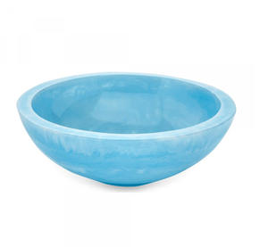 Bol de service en résine artisanale indienne Artisanat Article de décoration en résine bleue Bol authentique - Product Image 6