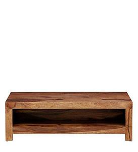 Mesa rectangular de madera con estante Mesa de centro de almacenamiento en Honey Gold Living Space y muebles de dormitorio a precio asequible - Product Image 5