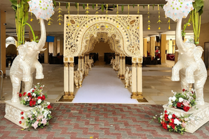 Juego de Muebles para Escenario de Boda Musulmana Walima, Personalizado en el Reino Unido, de Fibra de Vidrio Ligera, Nuevo, Marcos de Fondo para Bodas Pakistaníes - Product Image 5