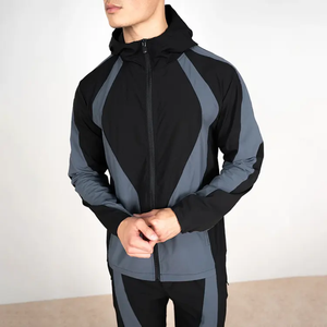 Conjunto Deportivo de Dos Piezas para Hombre, Chaqueta y Pantalón Largos, Estampado, Cortavientos, Personalizado, de Poliéster/Algodón, Transpirable, con Forro Polar - Product Image 6