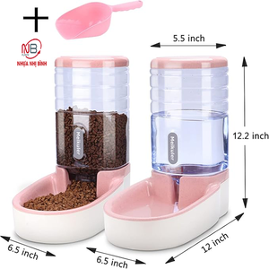 Grande capacité 3,8 L, bols pour nourriture pour chiens et chats en plastique écologique, durables et élégants, distributeur non automatique, nourriture humide/sèche, multicolores - Product Image 3