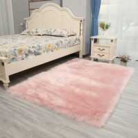 Alfombra Decorativa Personalizada de Lana y Seda, 5-6mm de Grosor, Forma de Corazón, Suave, Lavable, para Cuarto de Niños, con Patrón de Color Sólido
