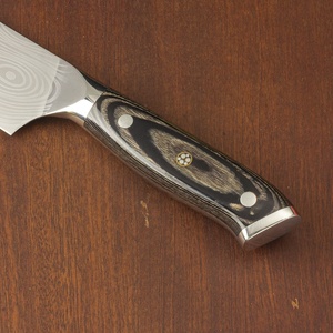 มีดเชฟสแตนเลสสตีลญี่ปุ่น8นิ้วแบบมืออาชีพด้ามไม้สไตล์ pakka สำหรับเตรียมอาหารเชิงพาณิชย์ - Product Image 3