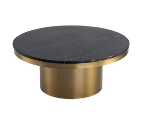 Top Design Noir Table Basse marbre et laiton Canapé Table D'appoint Salon Meubles Rangement Coin Meilleur Produit De Qualité - Product Image 2