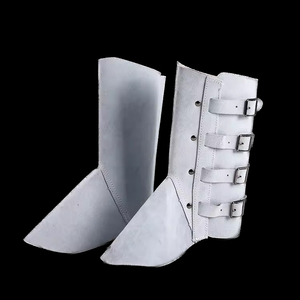 Botas de Seguridad Industriales de Cuero con Puntera de Acero, Resistentes al Desgaste, Antideslizantes, Calzado de Protección para la Construcción - Product Image 4