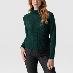 Pull à col roulé en viscose et polyester de couleur unie pour femme, coupe ample, tricoté, manches longues, décontracté, automne-hiver - Product Image 5