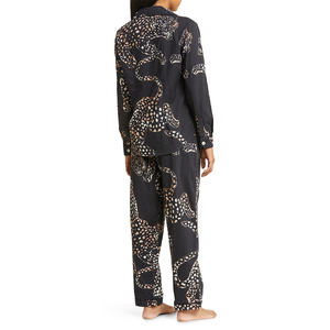 Ensemble de pyjamas en coton à manches longues Vêtements de nuit boutonnés pour femmes Ensembles de salon Pj doux de haute qualité - Product Image 2